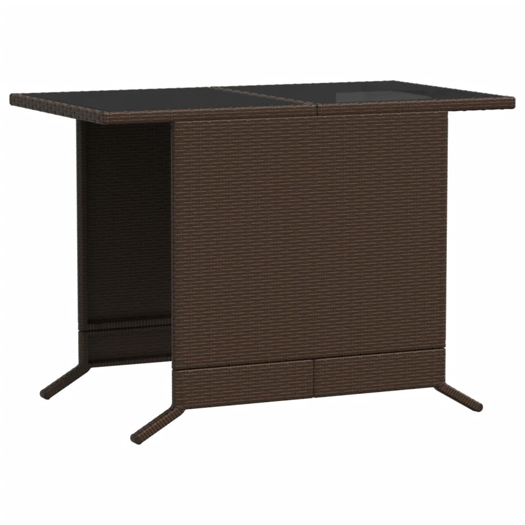 Ensemble de bistro 3 pcs avec coussins marron résine tressée - XIOS