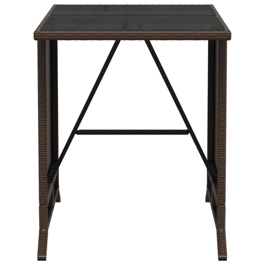 Ensemble de bistro 3 pcs avec coussins marron résine tressée - XIOS