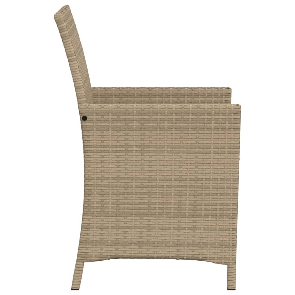 Ensemble de bistro 3 pcs avec coussins beige résine tressée Salons de jardin vidaXL