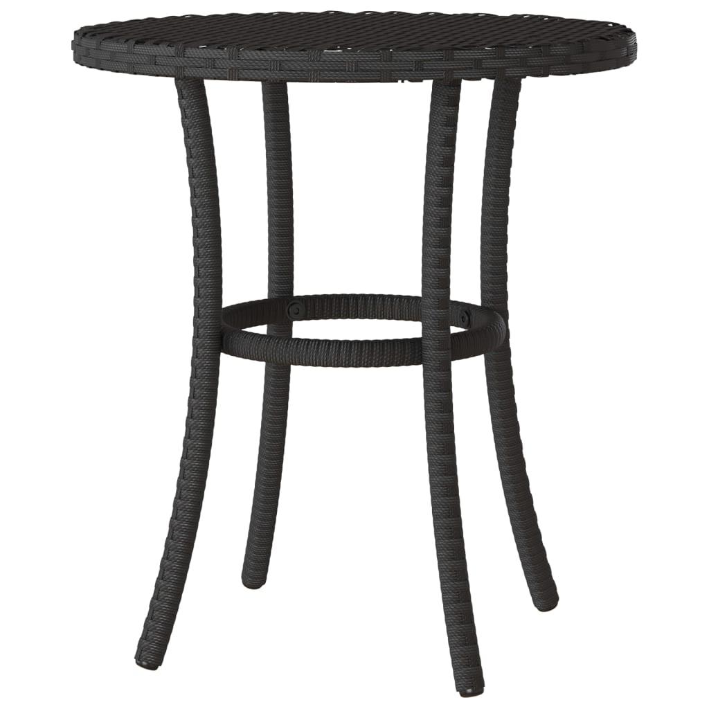 Ensemble de bistro 3 pcs avec coussins noir résine tressée - XIOS