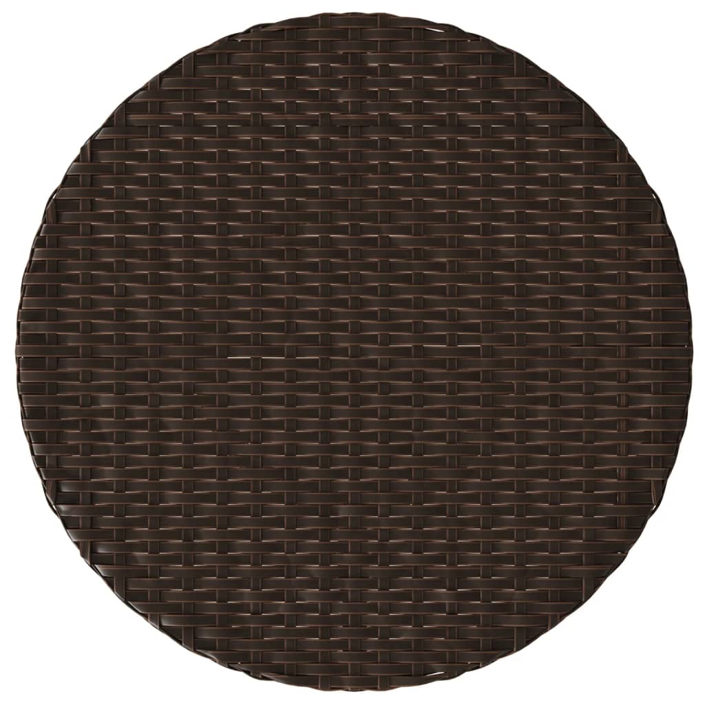 Ensemble de bistro 3 pcs avec coussins marron résine tressée - XIOS