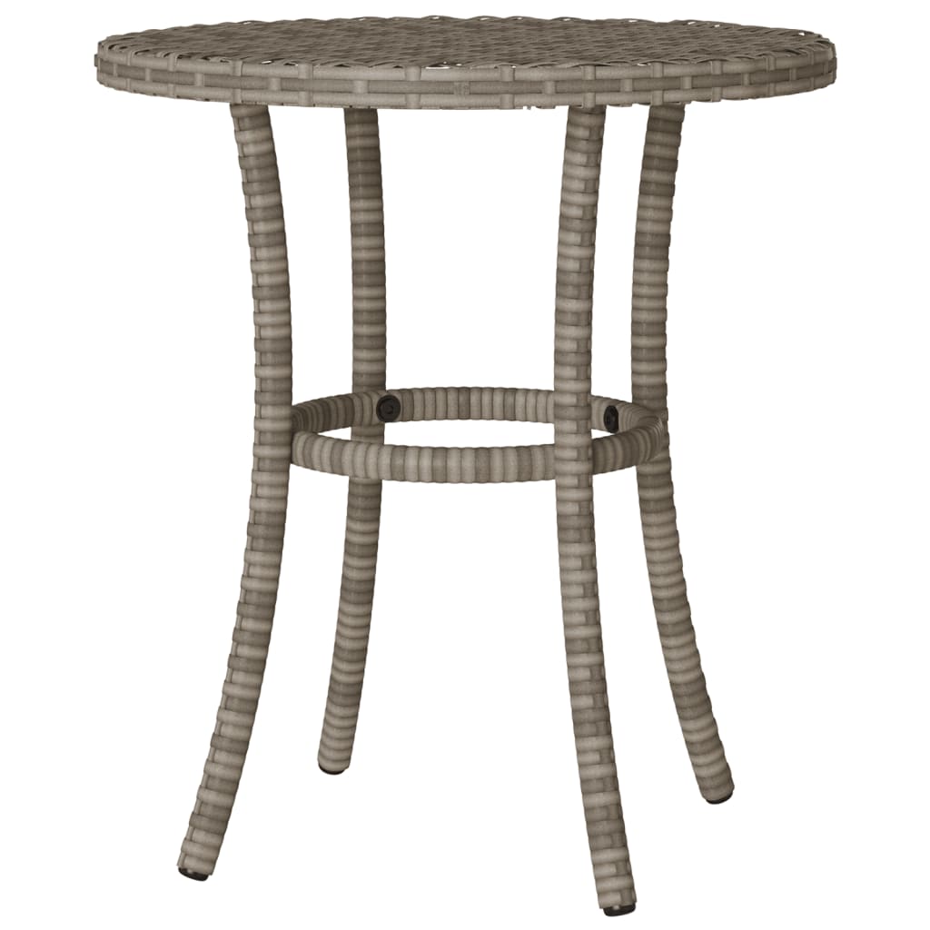 Ensemble de bistro 3 pcs avec coussins gris résine tressée - XIOS