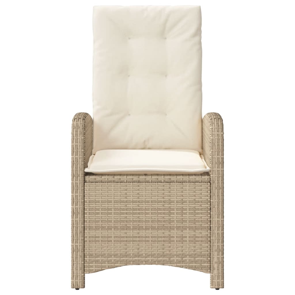 Ensemble de bistro 3 pcs avec coussins beige résine tressée - XIOS