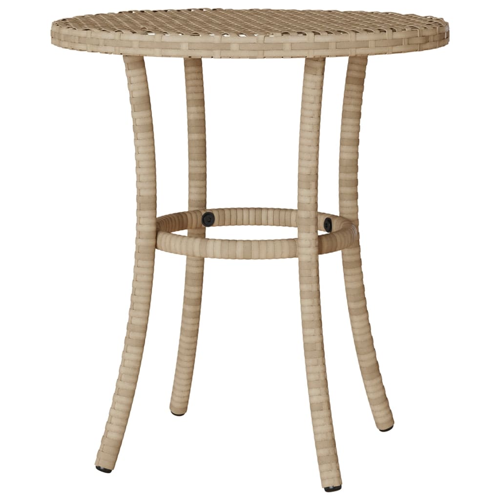Ensemble de bistro 3 pcs avec coussins beige résine tressée - XIOS