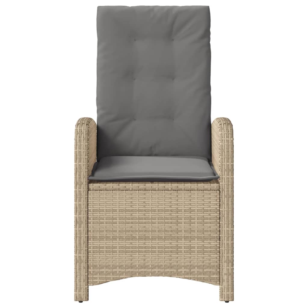 Ensemble de bistro 3 pcs coussins mélange beige résine tressée - XIOS