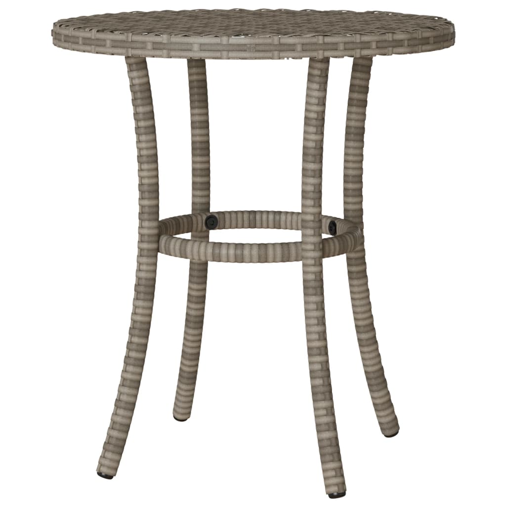 Ensemble de bistro 3 pcs avec coussins gris résine tressée - XIOS