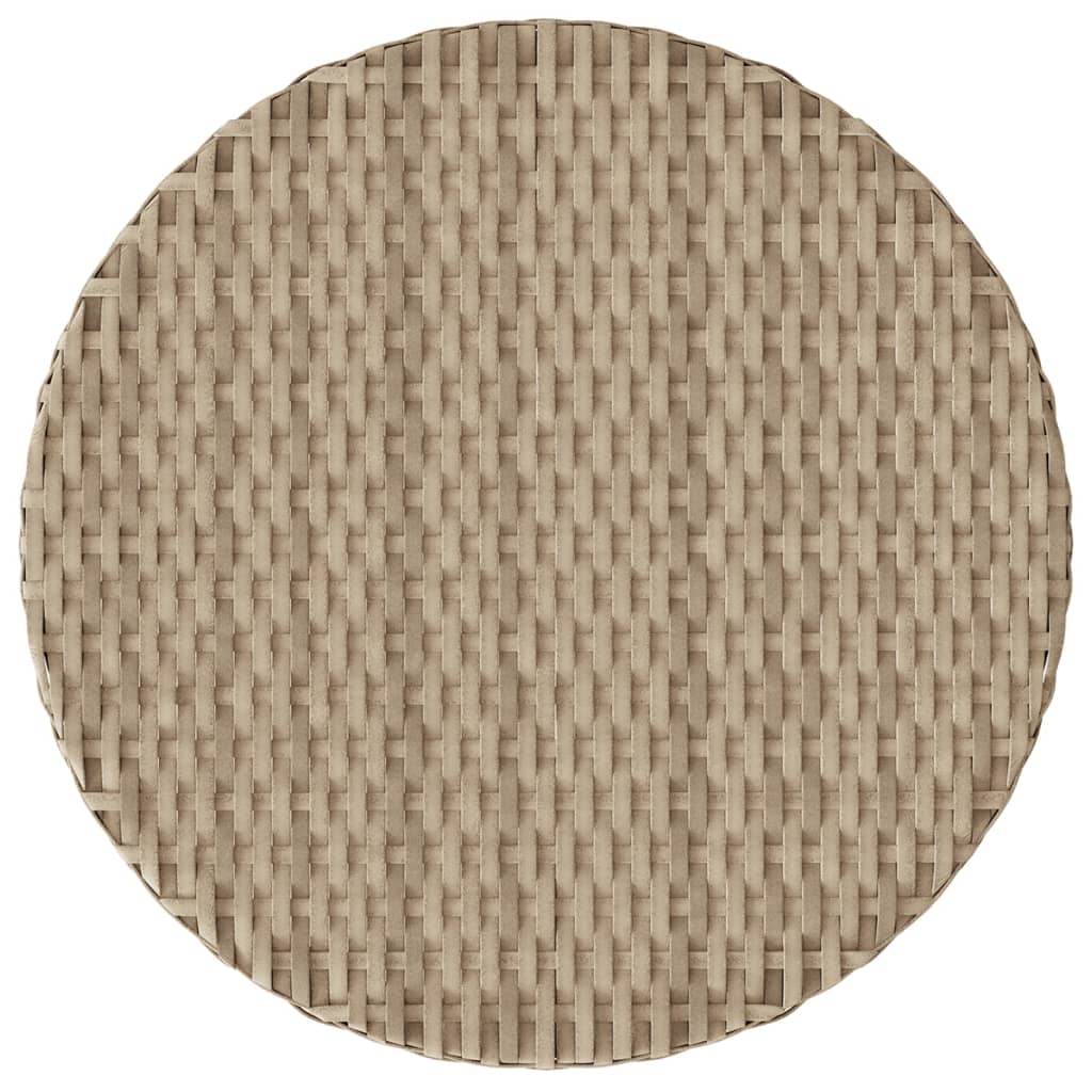 Ensemble de bistro 3 pcs avec coussins beige résine tressée - XIOS