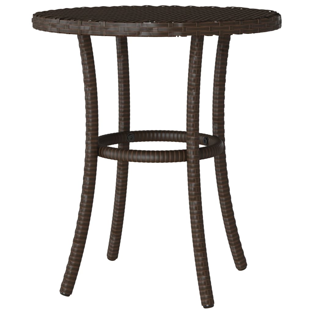 Ensemble de bistro 3 pcs avec coussins marron résine tressée - XIOS