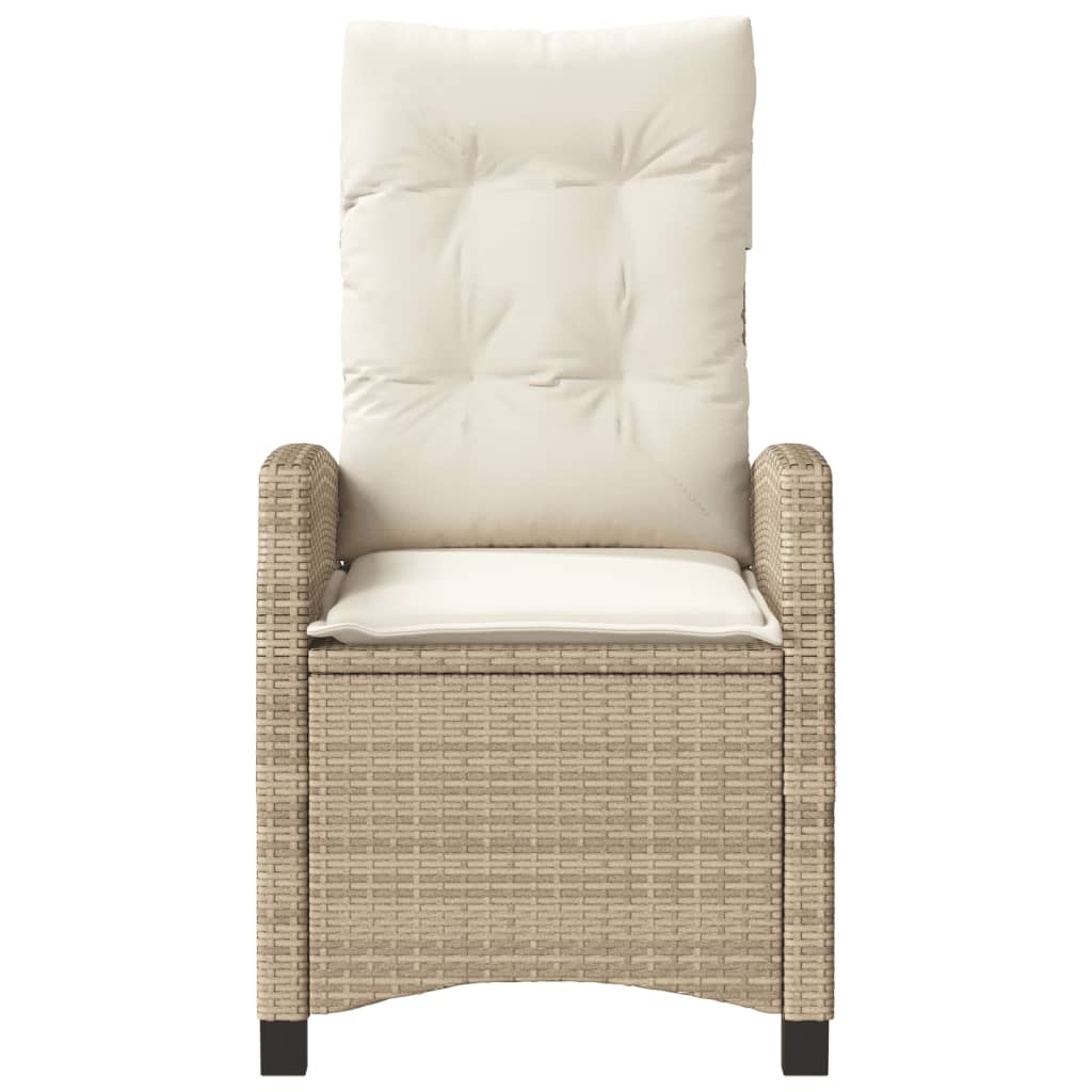 Ensemble de bistro 3 pcs avec coussins beige résine tressée - XIOS