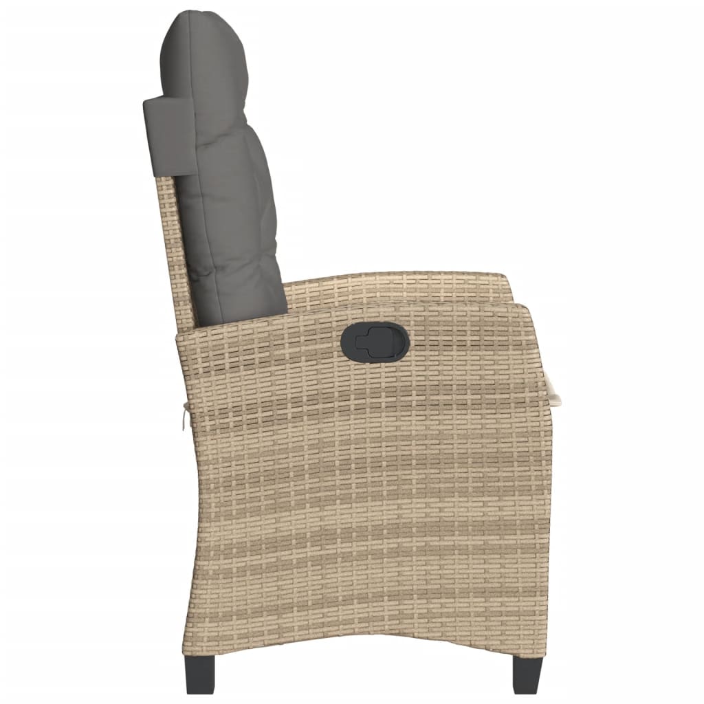 Ensemble de bistro 3 pcs coussins mélange beige résine tressée - XIOS