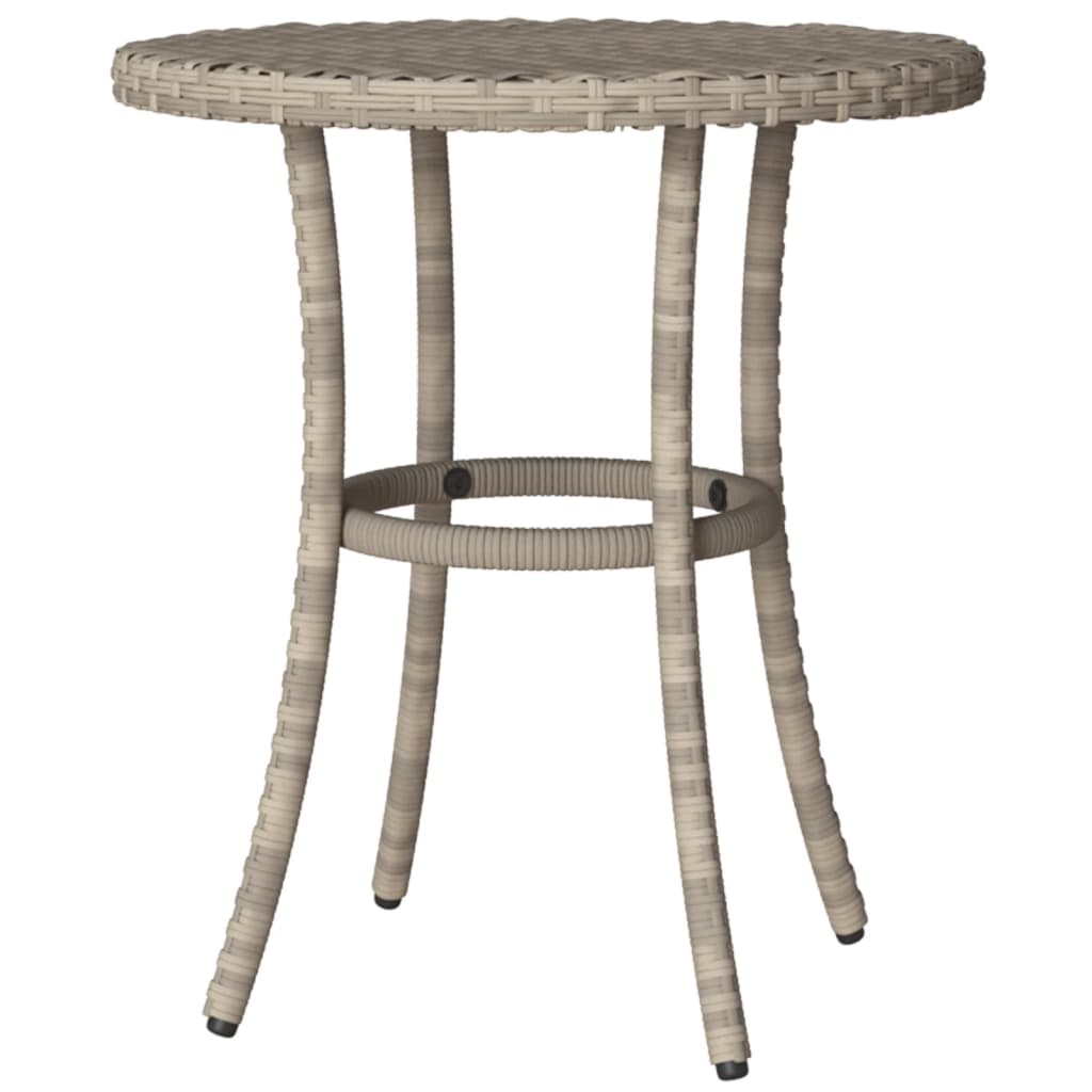 Ensemble de bistro 3 pcs et coussins gris clair résine tressée - XIOS