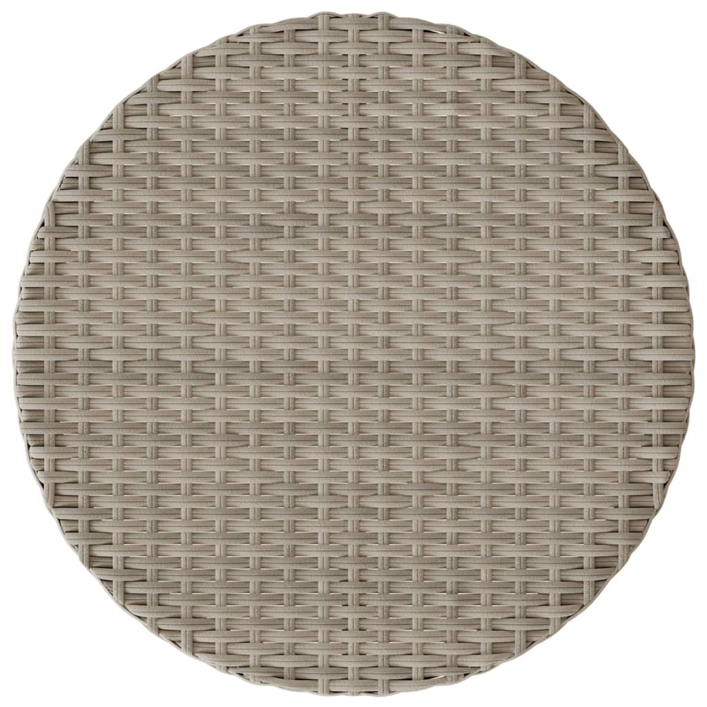 Ensemble de bistro 3 pcs et coussins gris clair résine tressée - XIOS