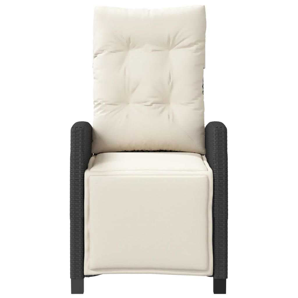 Ensemble de bistro 3 pcs avec coussins noir résine tressée - XIOS