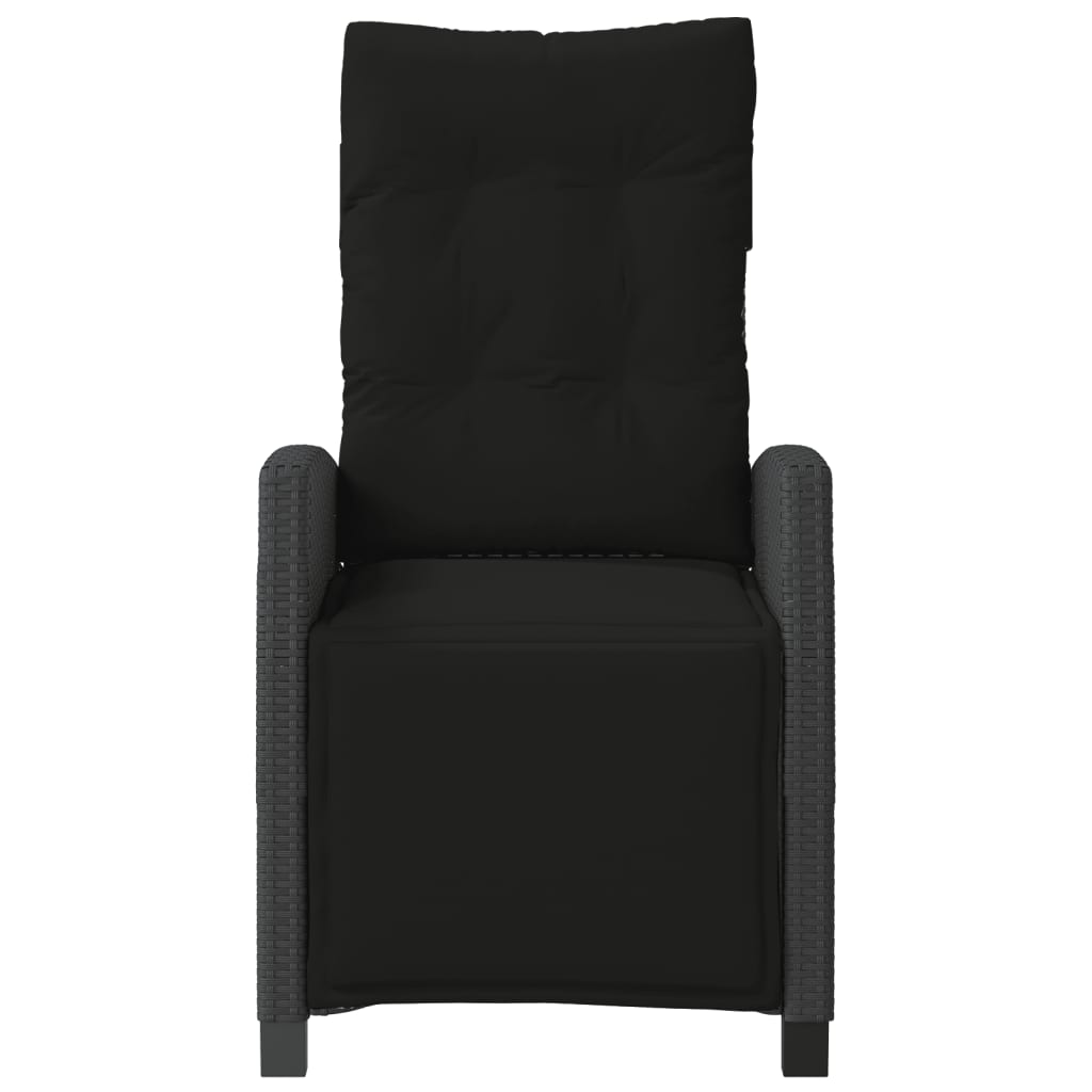 Ensemble de bistro 3 pcs avec coussins noir résine tressée - XIOS