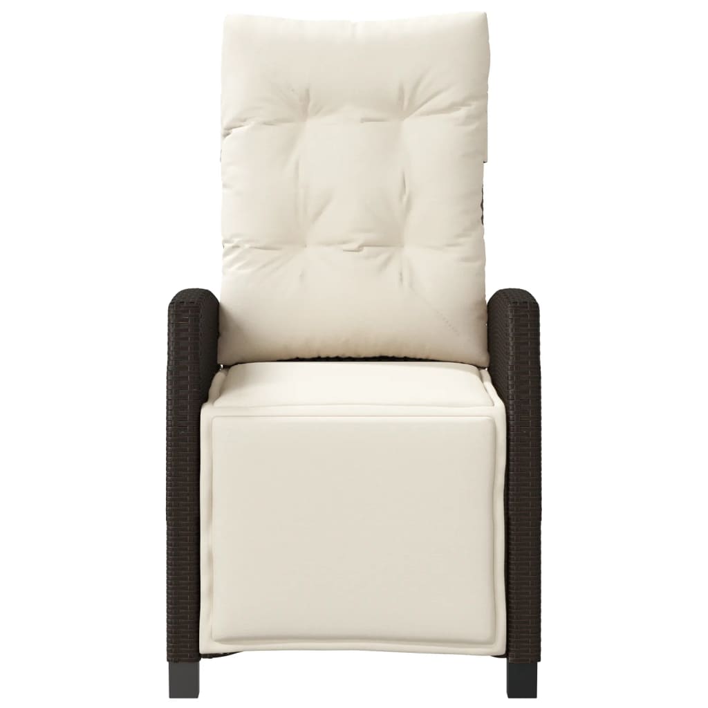 Ensemble de bistro 3 pcs avec coussins marron résine tressée - XIOS
