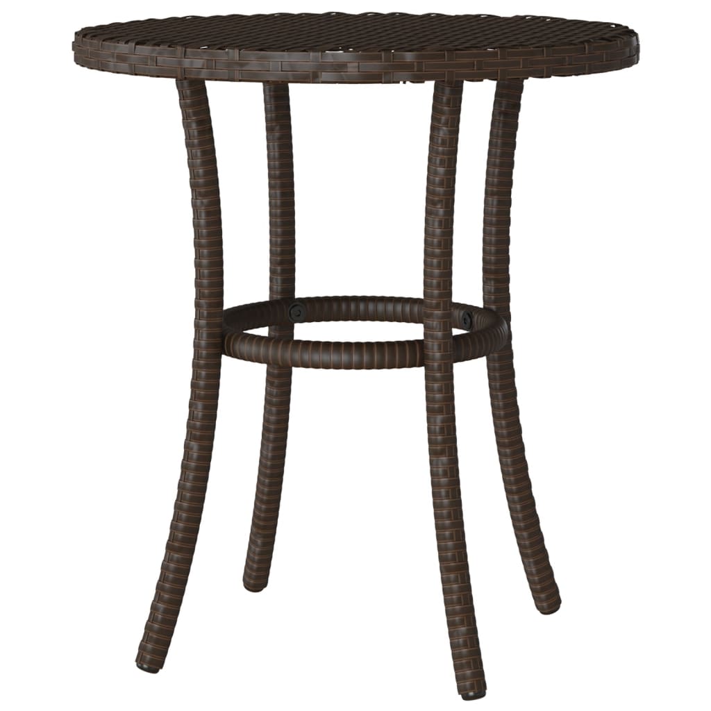 Ensemble de bistro 3 pcs avec coussins marron résine tressée - XIOS