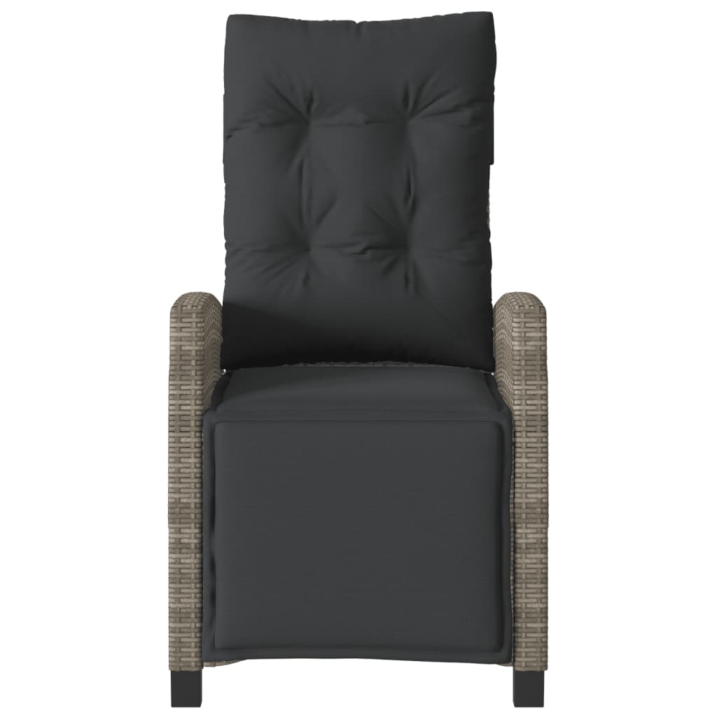 Ensemble de bistro 3 pcs avec coussins gris résine tressée - XIOS