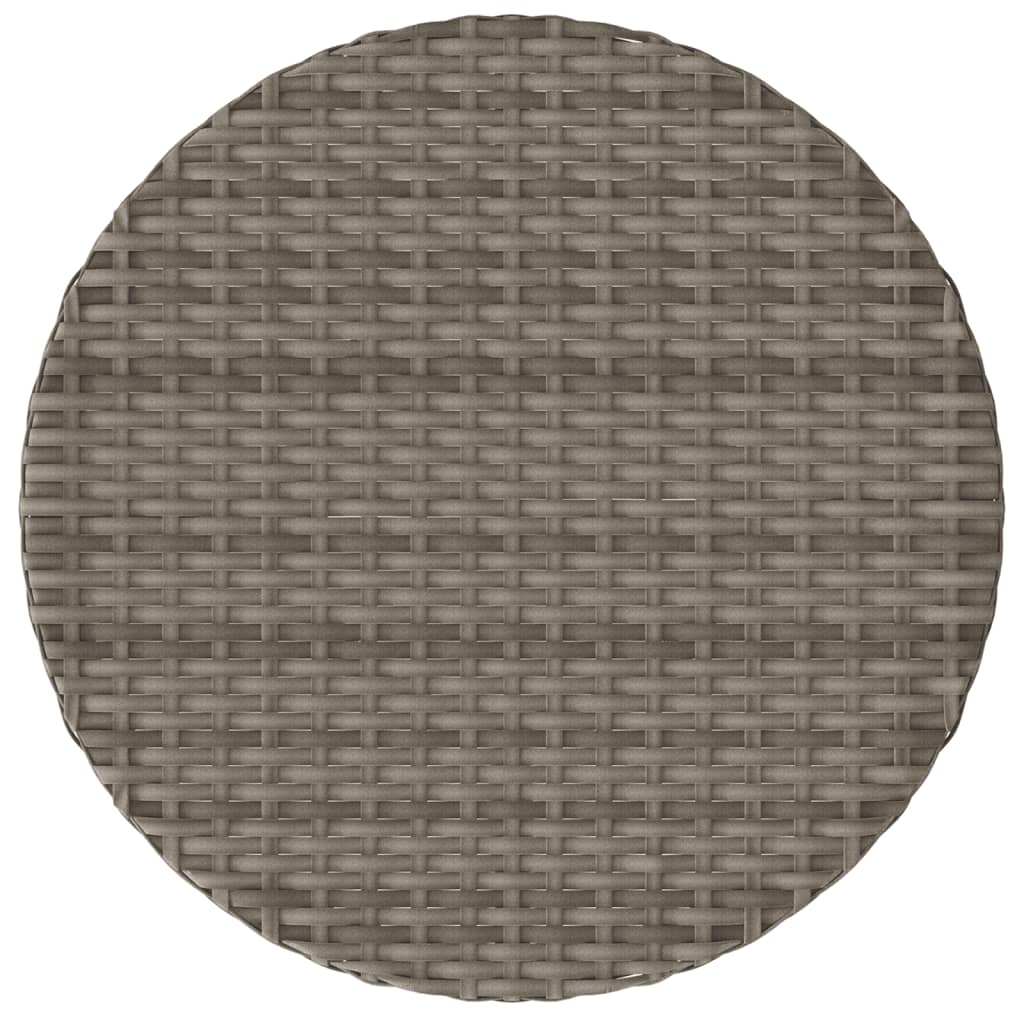 Ensemble de bistro 3 pcs avec coussins gris résine tressée - XIOS