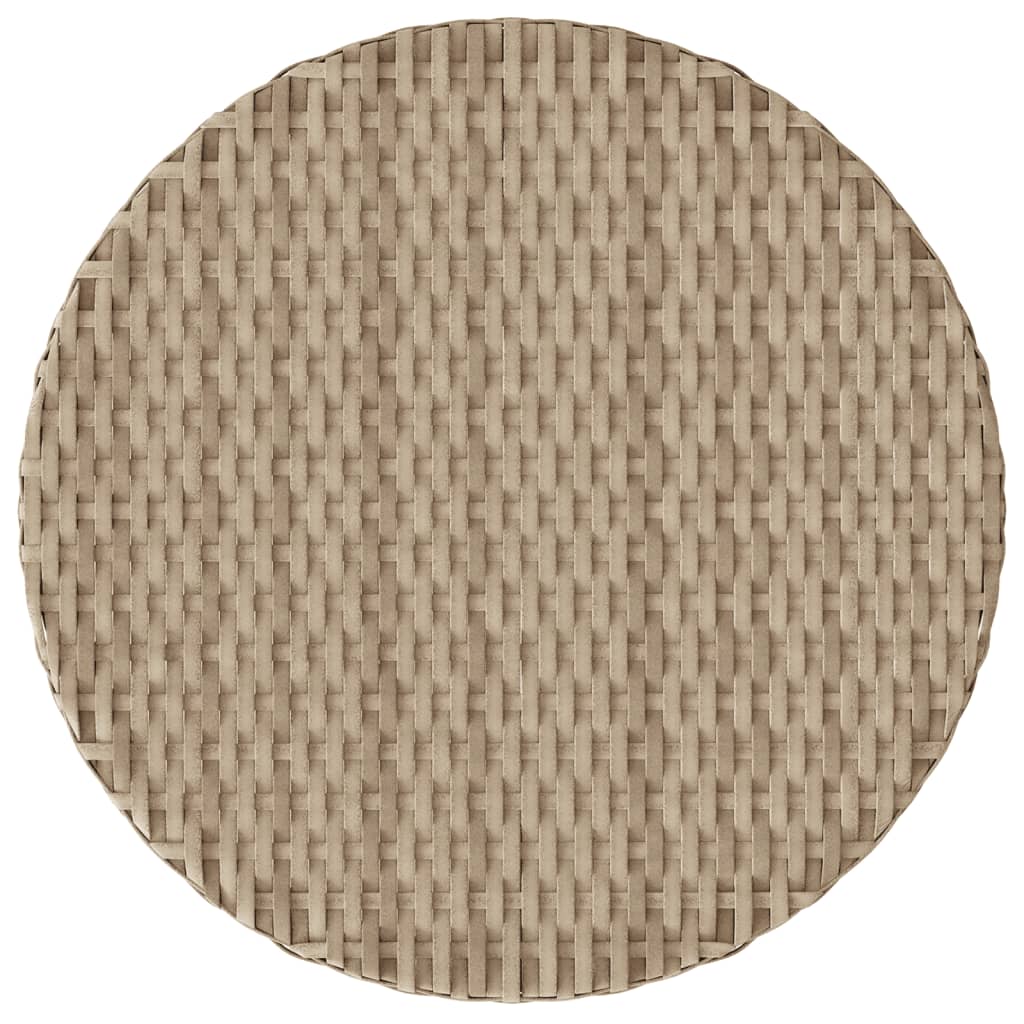 Ensemble de bistro 3 pcs avec coussins beige résine tressée - XIOS