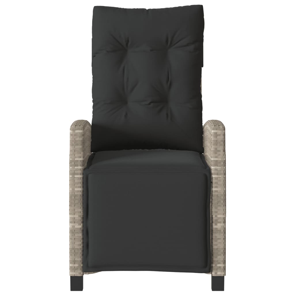 Ensemble de bistro 3 pcs et coussins gris clair résine tressée - XIOS
