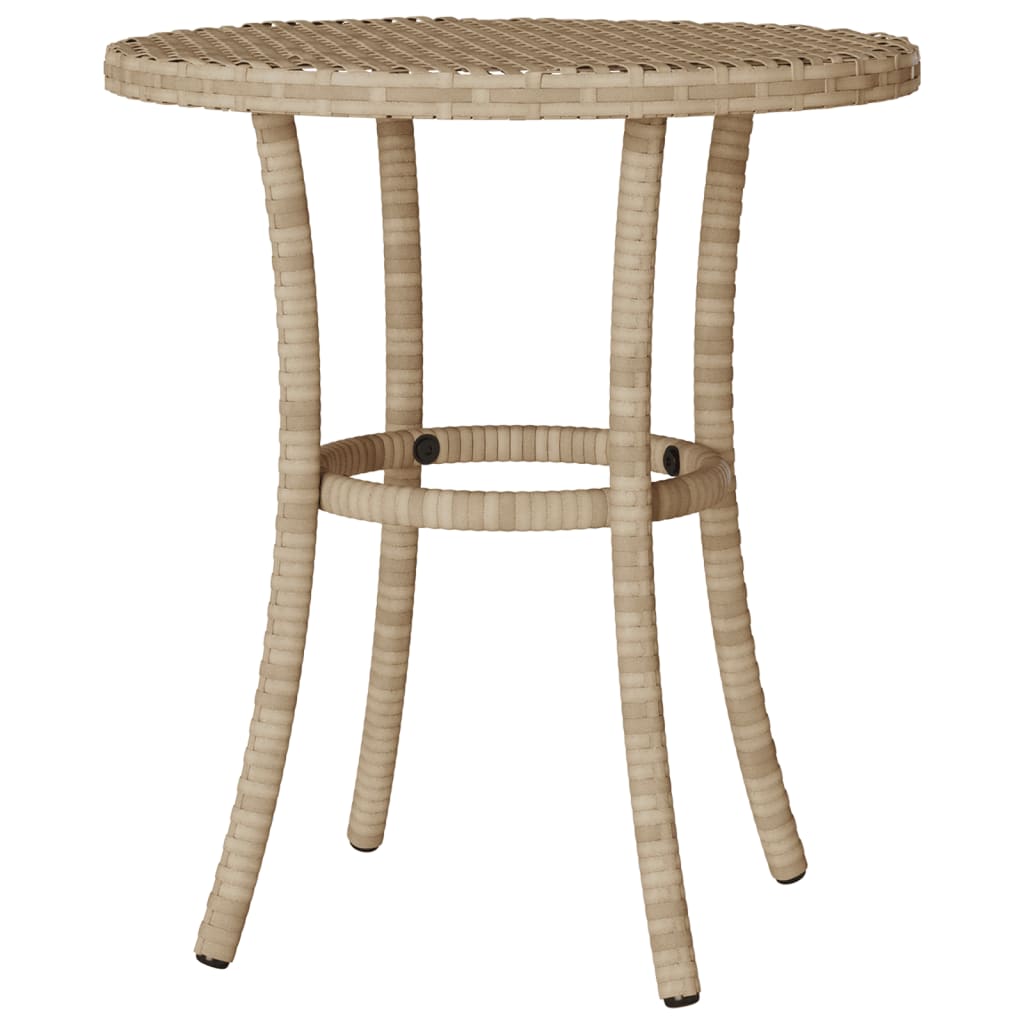 Ensemble de bistro 3 pcs avec coussins beige résine tressée - XIOS