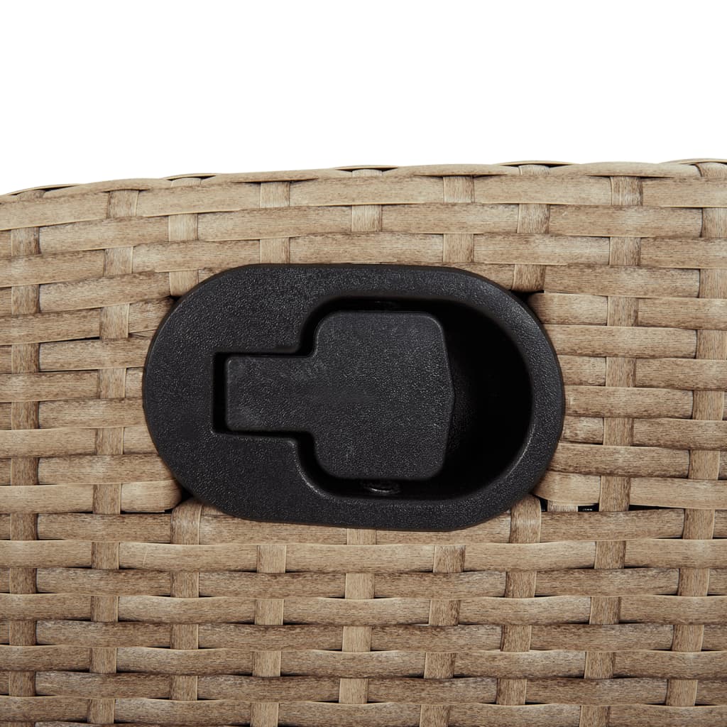 Ensemble de bistro 3 pcs avec coussins beige résine tressée - XIOS