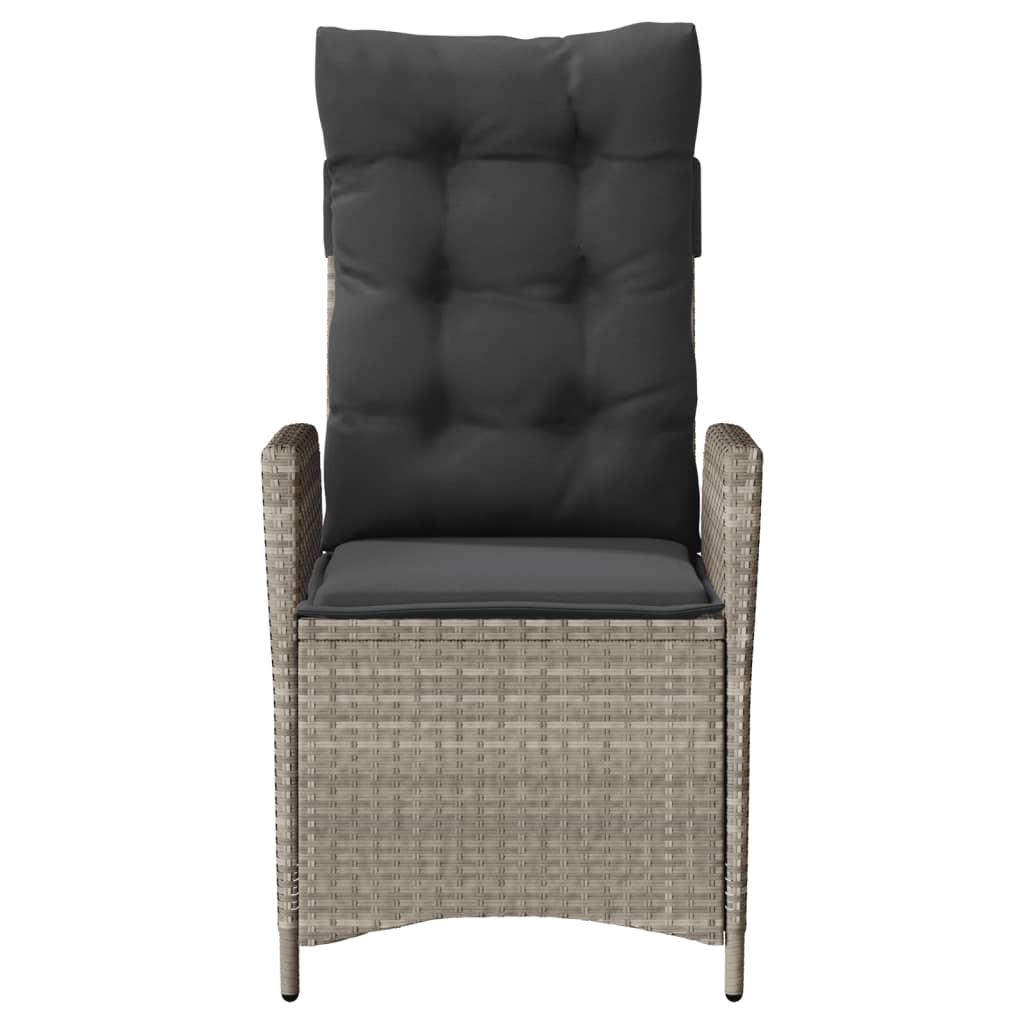 Ensemble de bistro 3 pcs et coussins gris clair résine tressée - XIOS
