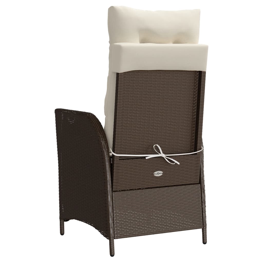 Ensemble de bistro 3 pcs avec coussins marron résine tressée - XIOS