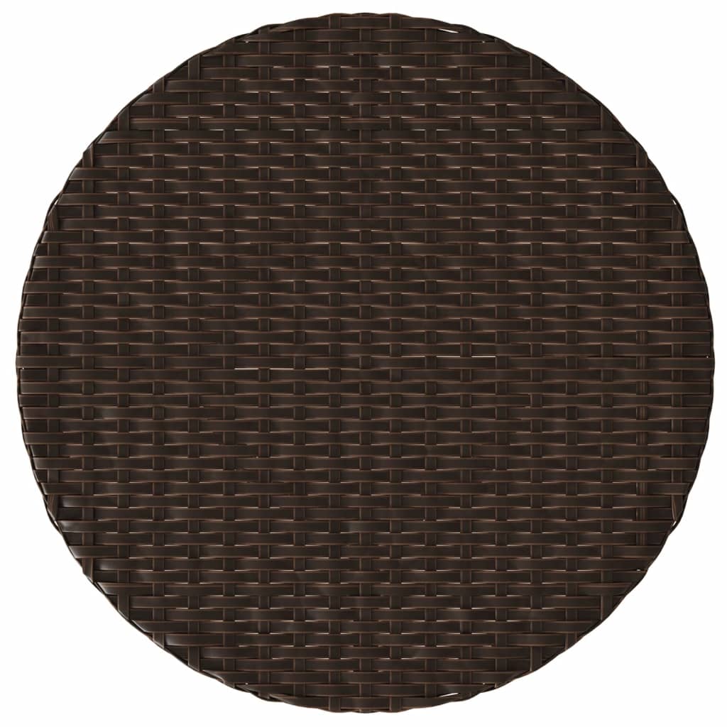 Ensemble de bistro 3 pcs avec coussins marron résine tressée - XIOS