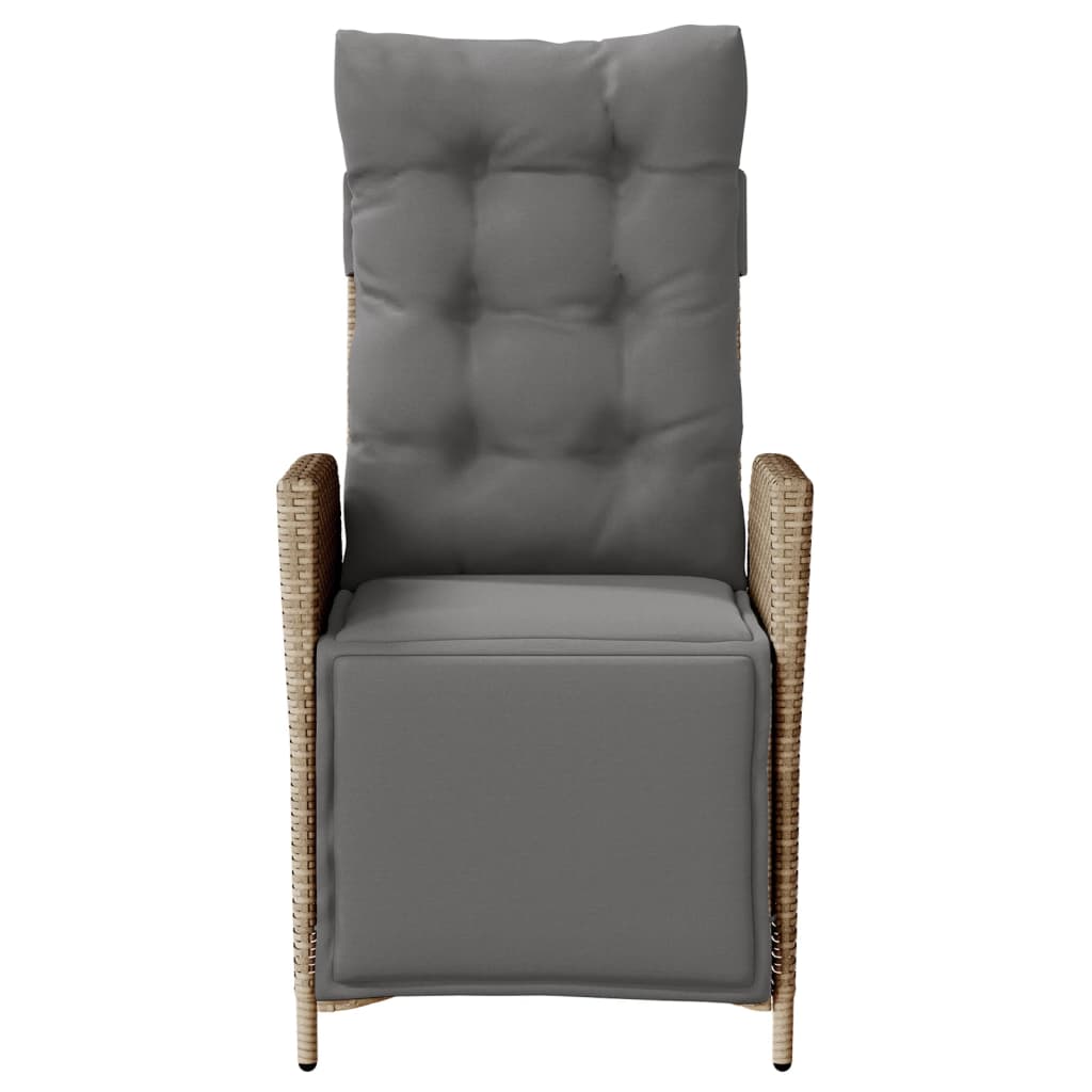 Ensemble de bistro 3 pcs coussins mélange beige résine tressée - XIOS
