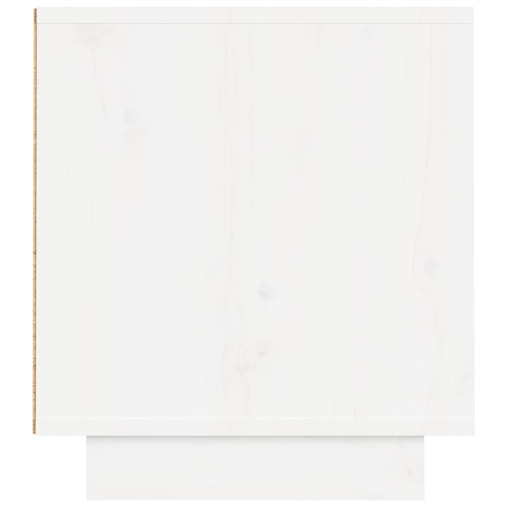 Meuble TV Blanc 140x35x40 cm Bois de pin massif - XIOS