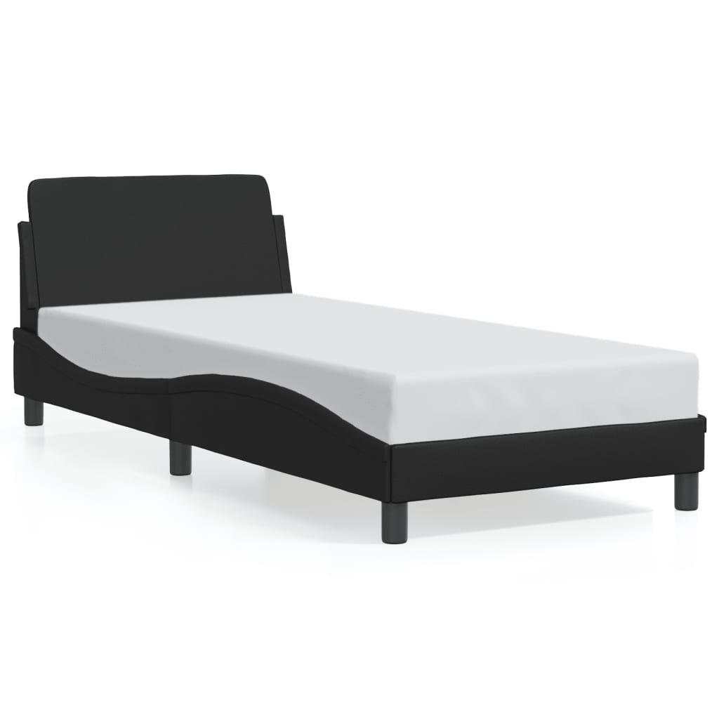 Cadre de lit sans matelas noir 80x200 cm similicuir - XIOS