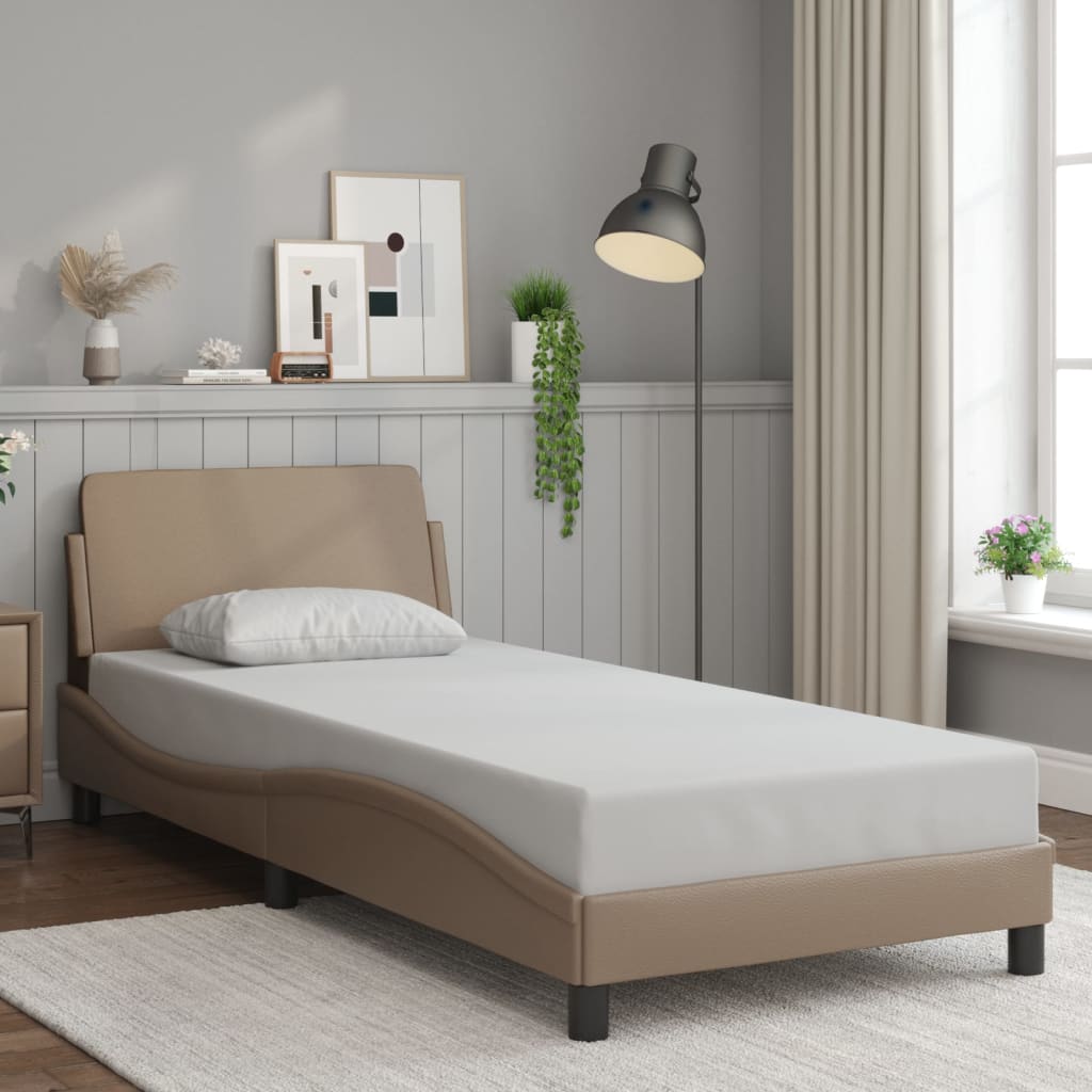 Cadre de lit sans matelas cappuccino 80x200 cm similicuir - XIOS