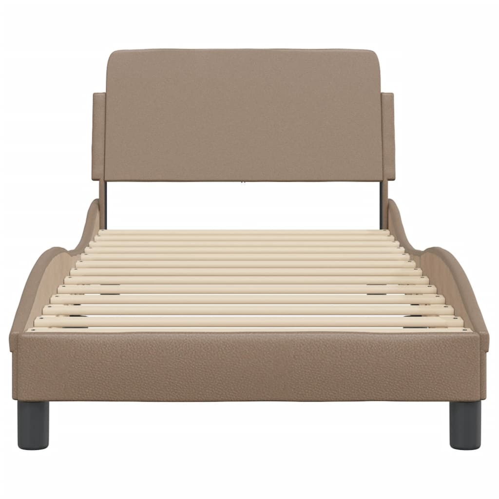 Cadre de lit sans matelas cappuccino 90x200 cm similicuir - XIOS
