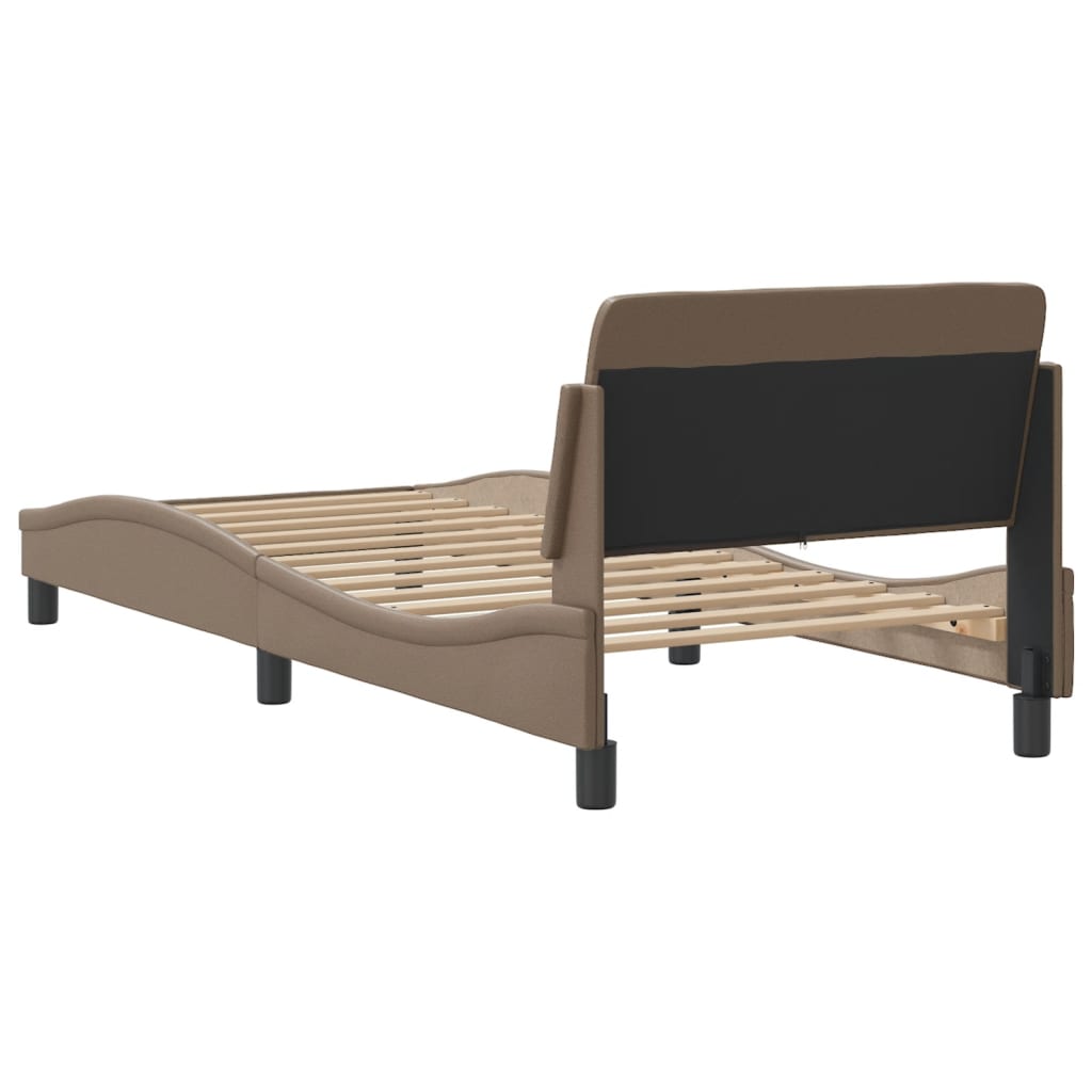 Cadre de lit sans matelas cappuccino 90x200 cm similicuir - XIOS
