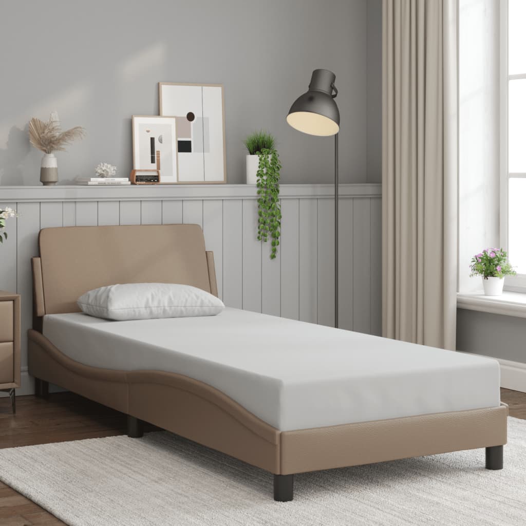Cadre de lit sans matelas cappuccino 90x200 cm similicuir - XIOS