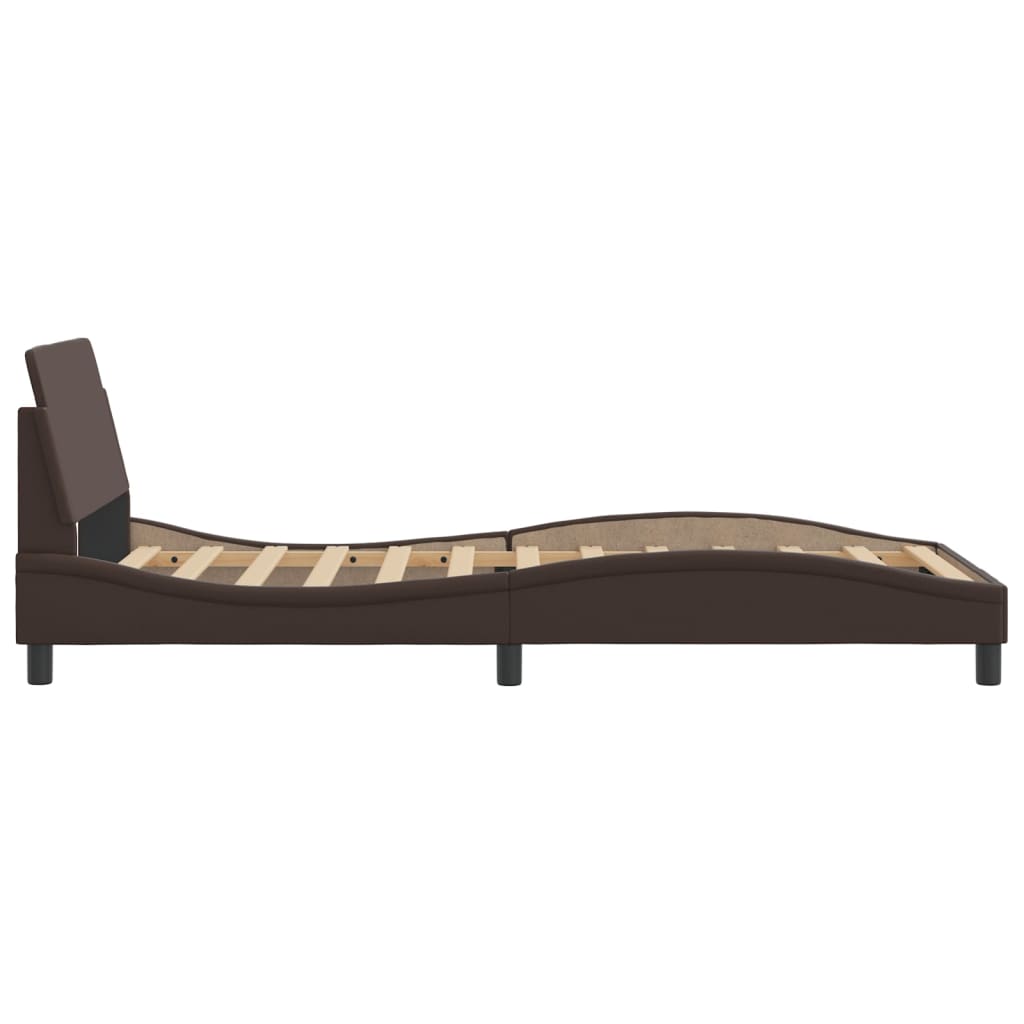 Cadre de lit sans matelas marron 100x200 cm similicuir - XIOS