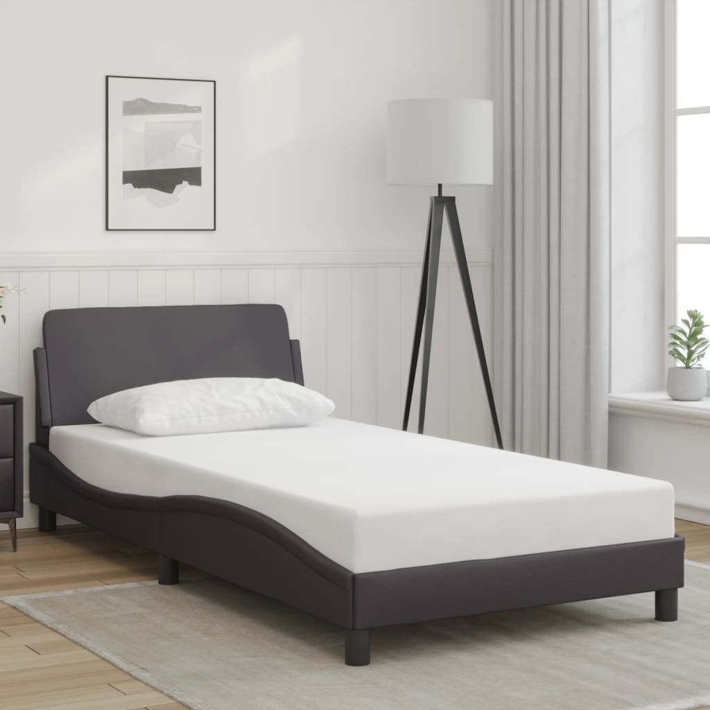 Cadre de lit Dover gris 100x200 cm similicuir - XIOS