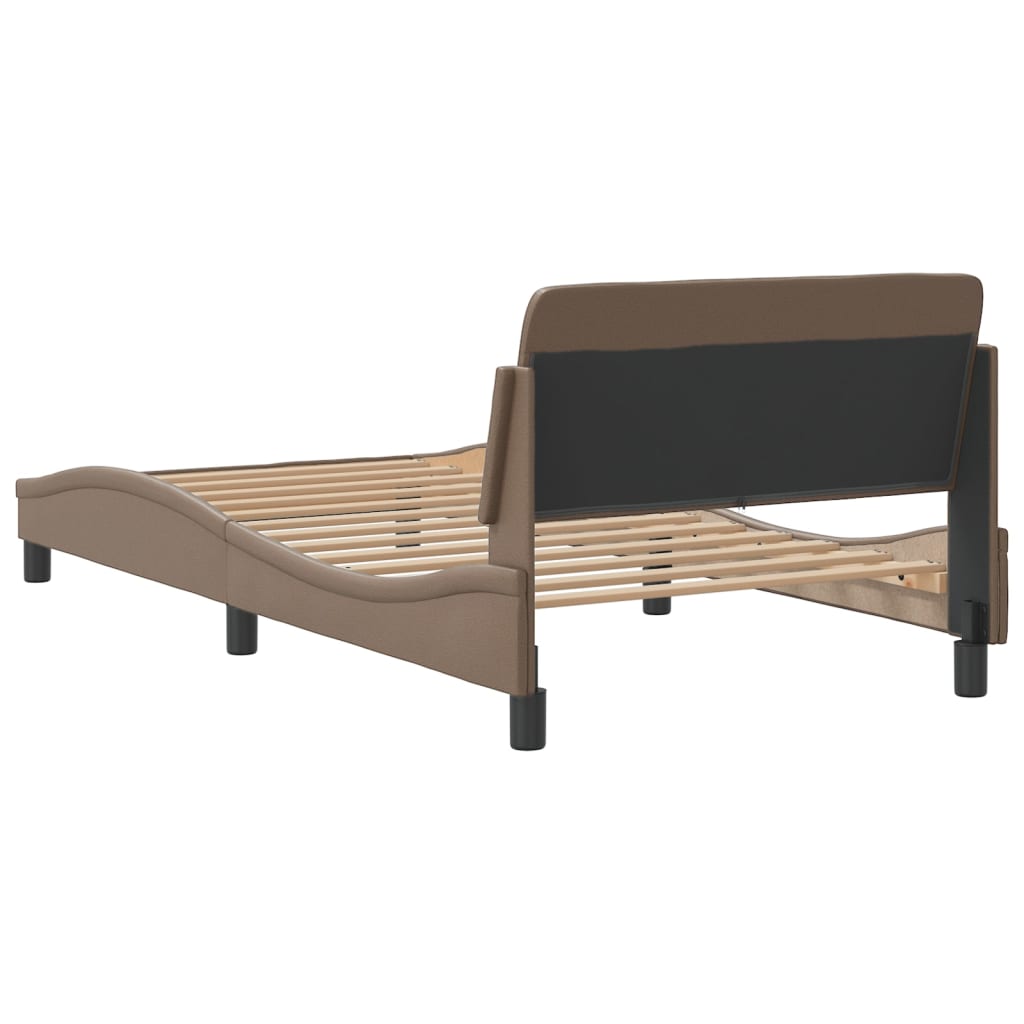 Cadre de lit sans matelas cappuccino 100x200 cm similicuir - XIOS