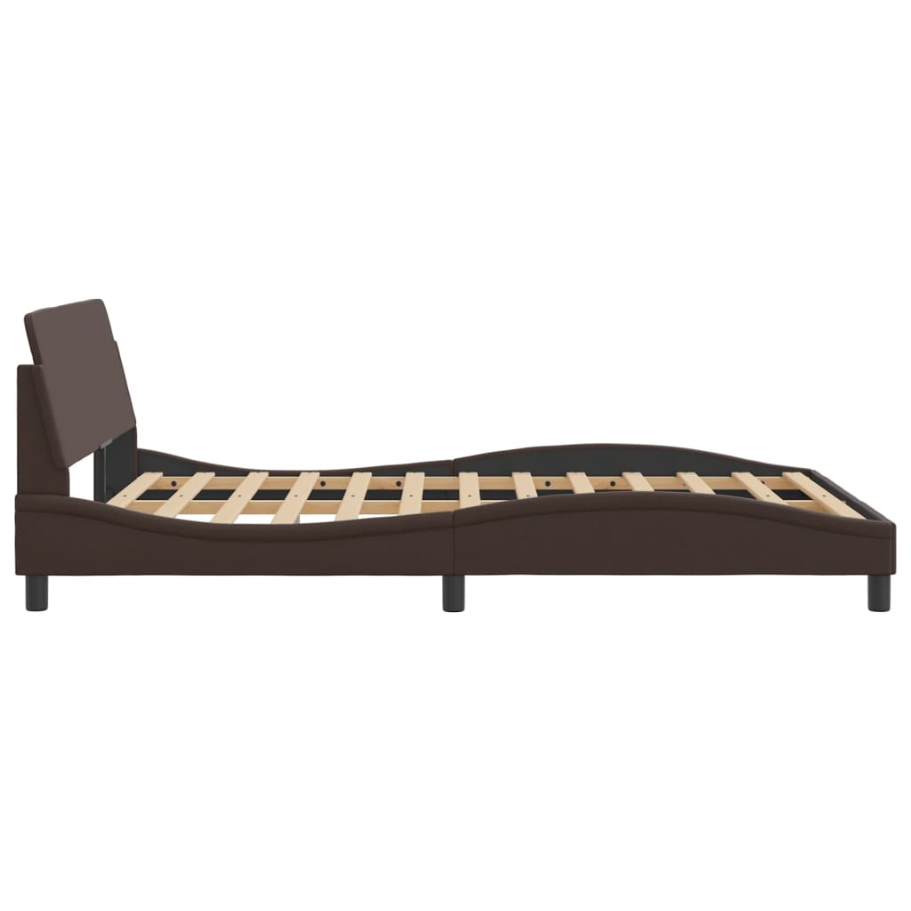 Cadre de lit sans matelas marron 120x200 cm similicuir - XIOS