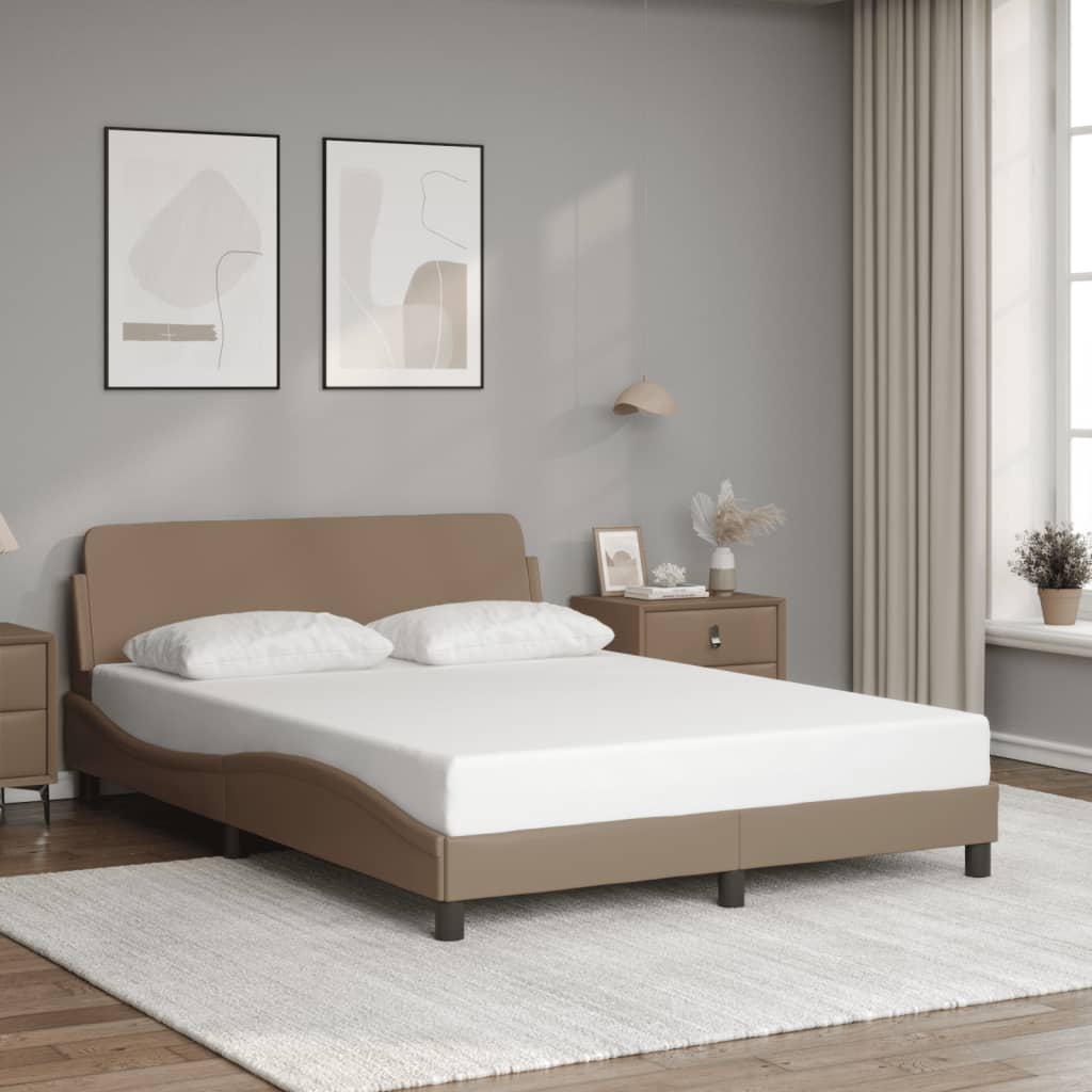 Cadre de lit sans matelas cappuccino 120x200 cm similicuir - XIOS