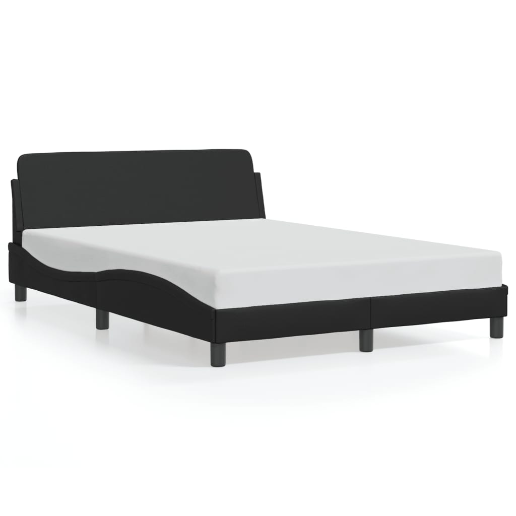 Cadre de lit sans matelas noir 140x190 cm similicuir - XIOS