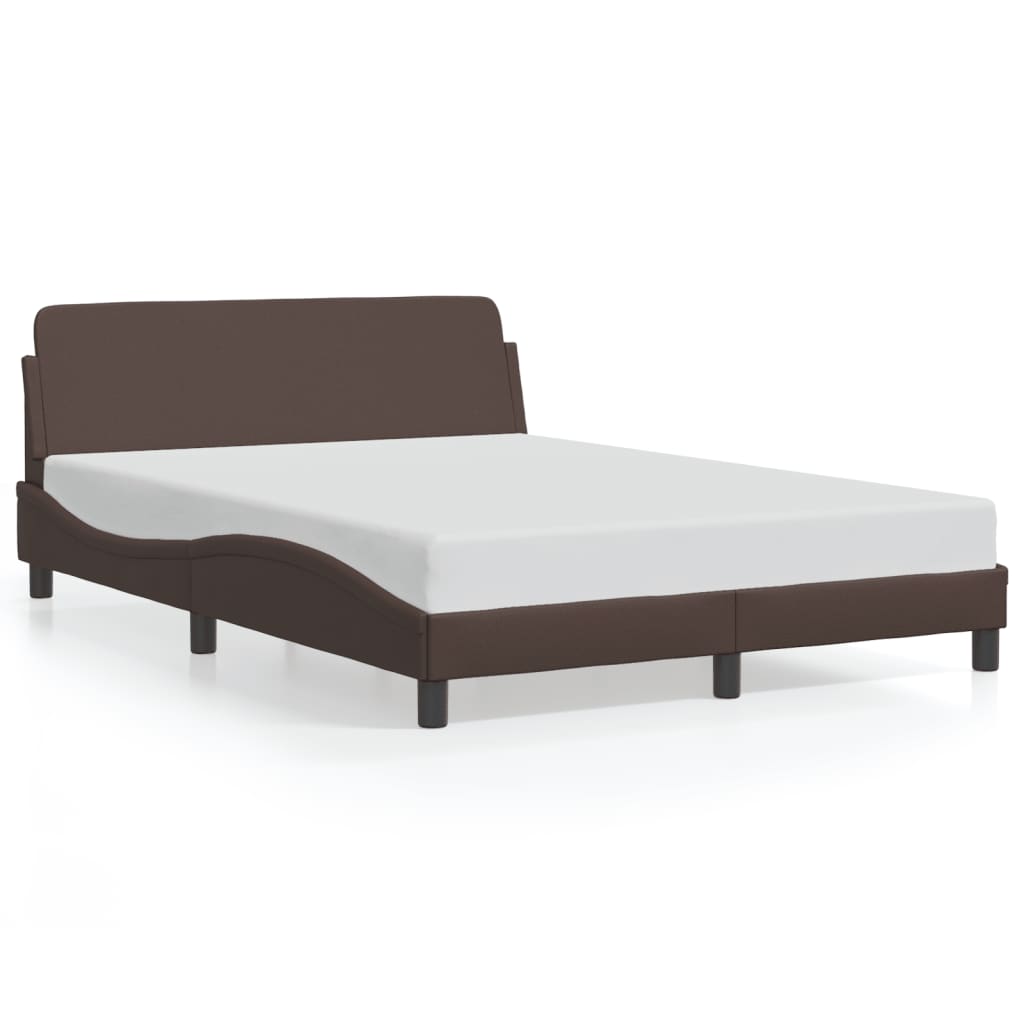 Cadre de lit sans matelas marron 140x190 cm similicuir - XIOS