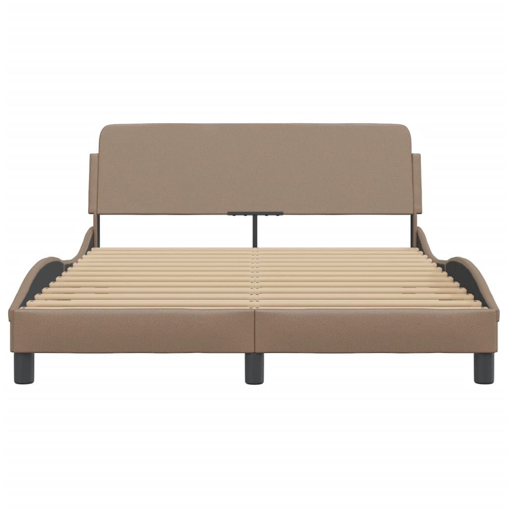 Cadre de lit sans matelas cappuccino 140x190 cm similicuir - XIOS