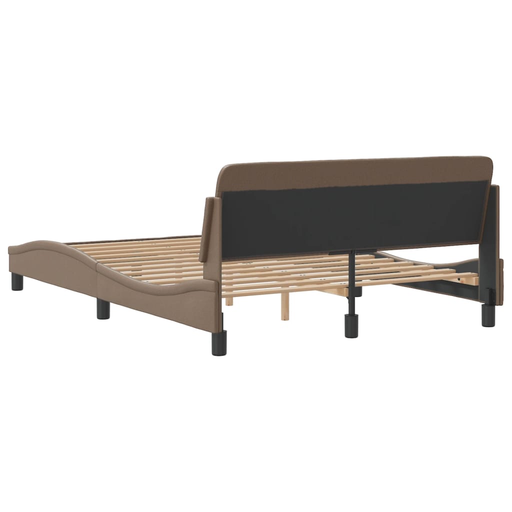 Cadre de lit sans matelas cappuccino 140x190 cm similicuir - XIOS