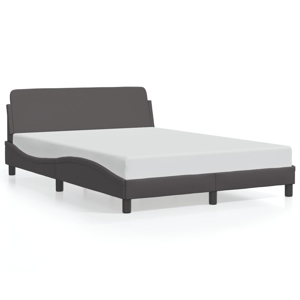 Cadre de lit sans matelas gris 140x200 cm similicuir - XIOS