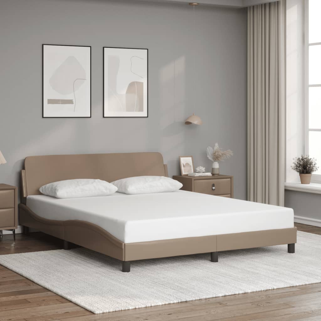 Cadre de lit Dover cappuccino 160x200 cm similicuir - XIOS