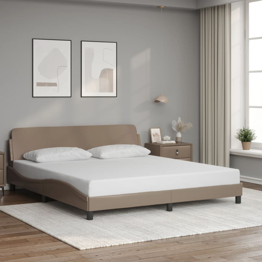 Cadre de lit sans matelas cappuccino 180x200 cm similicuir - XIOS