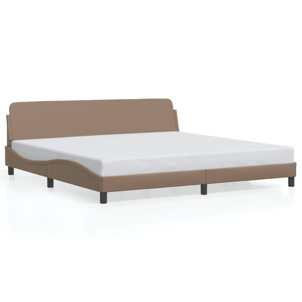 Cadre de lit sans matelas cappuccino 200x200 cm similicuir - XIOS