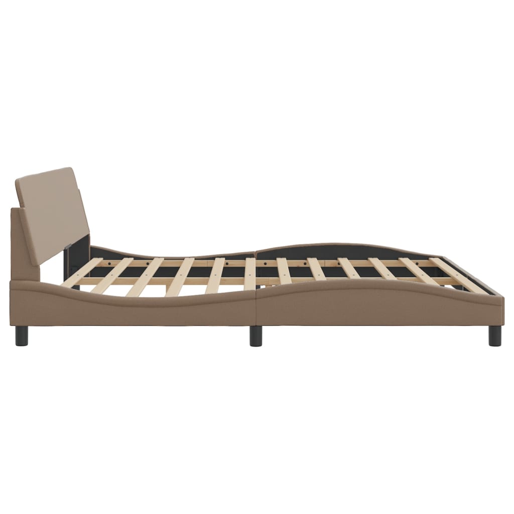 Cadre de lit sans matelas cappuccino 200x200 cm similicuir - XIOS